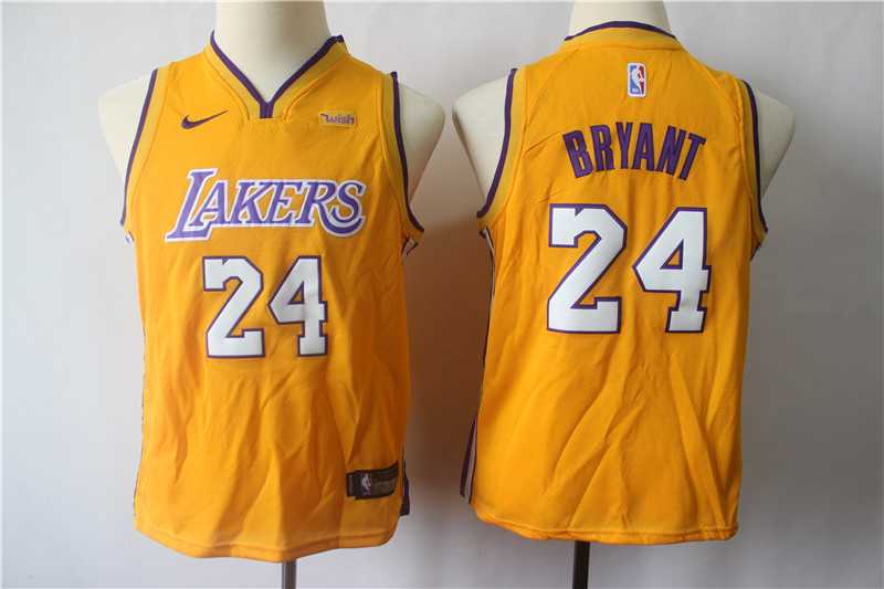 Youth Lakers 24 Kobe Bryant Gold Nike Swingman Stitched NBA Jersey,We sell and wholesale Youth Lakers 24 Kobe Bryant Gold Nike Swingman Stitched NBA Jersey on line form chian!